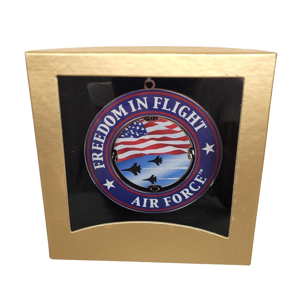 Beacon Design Freedom In Flight Air Force 24K Gold Brass Ornament Made USA NIB
